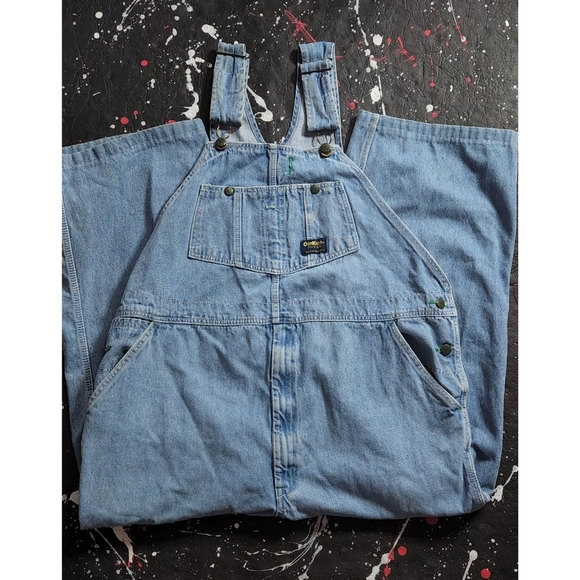 OshKosh B'gosh Other - OshKosh B'gosh vintage 80s 90s Vestbak distressed workwear bib overalls RARE
